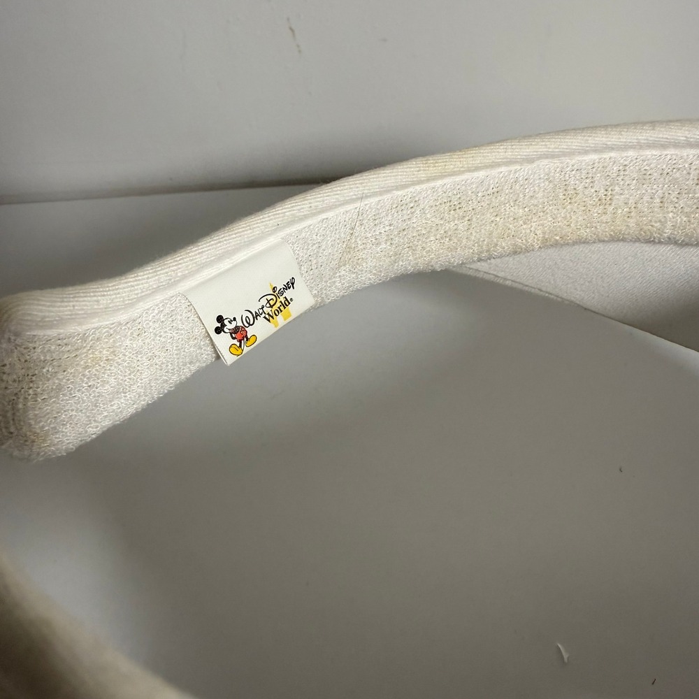 Walt Disney World Minnie Mouse Visor Womens OS White Vintage Clip On Sun Hat - Picture 6 of 9